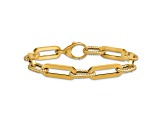 14K Yellow Gold Oval Link 8 Inch Bracelet