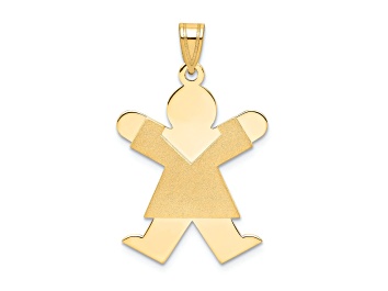 Picture of 14k Yellow Gold Satin Girl Joy Charm