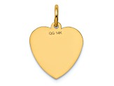 14k Yellow Gold Textured and Satin Special Sister Heart Charm