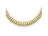 14K Yellow Gold 9.5mm Band Link Omega Style 16.5-inch Necklace