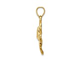 14K Yellow Gold Polished Trinity Clover Pendant