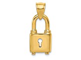 14K Yellow Gold Polished Lock Charm