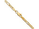 14K Yellow Gold 3mm Flat Figaro Chain Necklace