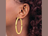 10k Yellow Gold Polished 2 3/16" Tube Hoop Earrings