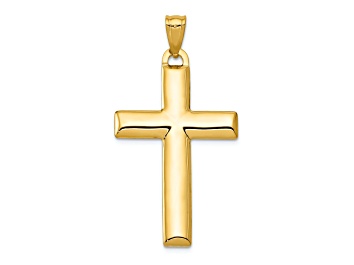 Picture of 14k Two-tone Gold  Reversible Yellow and White Cross Pendant