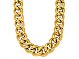 14K Yellow Gold 14.8mm Curb 18-inch Necklace