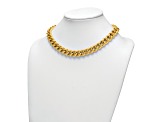 14K Yellow Gold 14.8mm Curb 18-inch Necklace