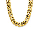 14K Yellow Gold 14.8mm Curb 20-inch Necklace