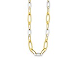 14K Two-Tone Oval Link 24-inch Necklace