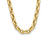 14K Yellow Gold 11.5mm Open Link Cable 20-inch Necklace