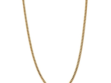 14k Yellow Gold 4.3mm Solid Miami Cuban 18 Inch Chain