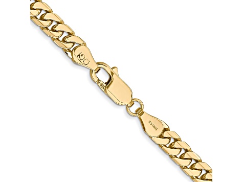 14k Yellow Gold 4.3mm Solid Miami Cuban 18 Inch Chain