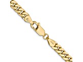 14k Yellow Gold 4.3mm Solid Miami Cuban 26 Inch Chain