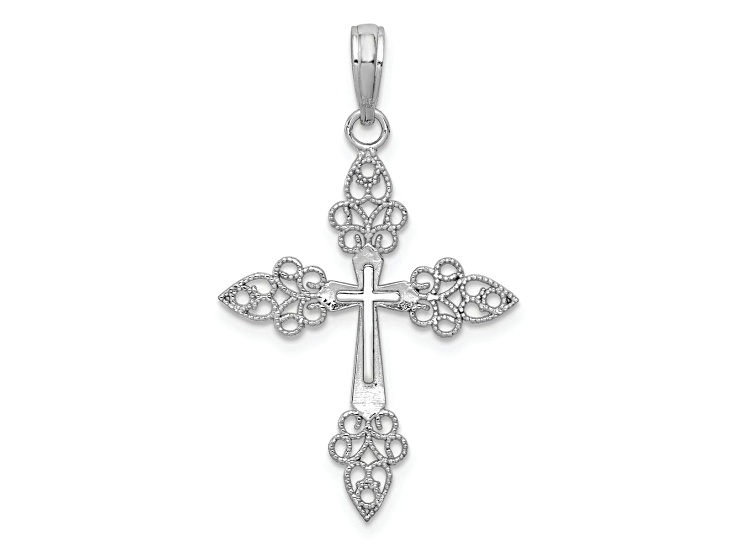 ネックレス・ペンダント HUECLOSET rofia Cross White Pearl Necklace 18K WHITE GOLD TINY TREASURES EXTRA LARGE DIAMOND CROSS