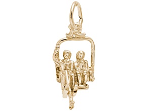 14K Yellow Gold Ski Lift Charm