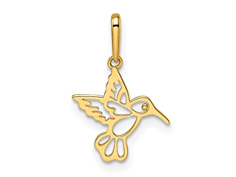 14K Gold Hummingbird Pendant | MIMOSA Handcrafted