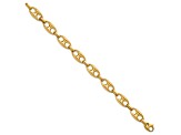 14K Yellow Gold 10mm Anchor Link 7.5 Inch Bracelet