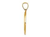 14K Yellow Gold Polished and Satin St Benedict Hollow Medal Pendant