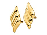 14k Yellow Gold Non-pierced Fancy Stud Earrings