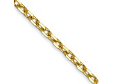 10k Yellow Gold 1.8mm Solid Diamond-Cut Round Open Link Cable 16 Inch Chain