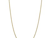 10k Yellow Gold 1.8mm Solid Diamond-Cut Round Open Link Cable 16 Inch Chain