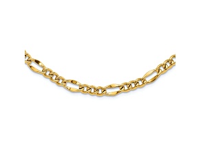 14K Yellow Gold Polished Figaro 24.25-inch Necklace