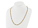 14K Yellow Gold Polished Figaro 24.25-inch Necklace
