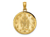 14K Yellow Gold Miraculous Medal Pendant