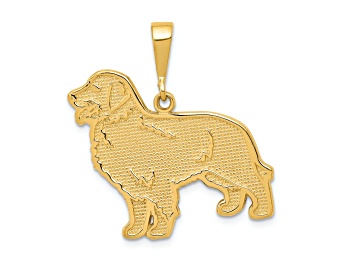 Picture of 14k Yellow Gold Textured Golden Retriever Pendant