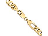 14K Yellow Gold 7mm Flat Figaro Chain Bracelet