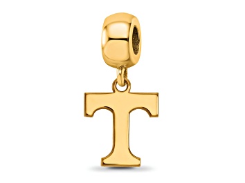 Picture of 14K Yellow Gold Over Sterling Silver LogoArt University of Tennessee Small Dangle Bead