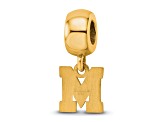 14K Yellow Gold Over Sterling Silver LogoArt University of Memphis Small Bead