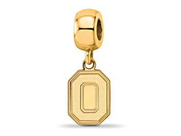 Picture of 14K Yellow Gold Over Sterling Silver LogoArt Ohio State University Small Dangle Bead