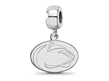 Picture of Sterling Silver Rhodium-plated LogoArt Penn State University Small Dangle Bead