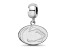 Sterling Silver Rhodium-plated LogoArt Penn State University Small Dangle Bead