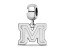 Sterling Silver Rhodium-plated LogoArt Montana State University Small Dangle Bead