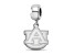 Sterling Silver Rhodium-plated LogoArt Auburn University Small Dangle Bead