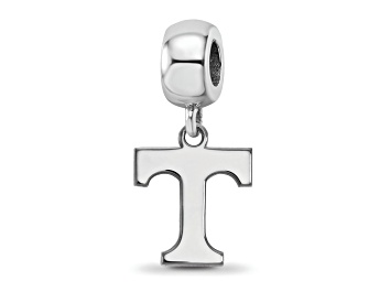 Picture of Sterling Silver Rhodium-plated LogoArt University of Tennessee Small Dangle Bead