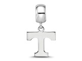 Sterling Silver Rhodium-plated LogoArt University of Tennessee Small Dangle Bead