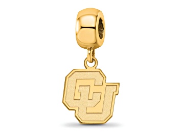 Picture of 14K Yellow Gold Over Sterling Silver LogoArt University of Colorado Small Dangle Bead