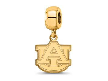 Picture of 14K Yellow Gold Over Sterling Silver LogoArt Auburn University Small Dangle Bead