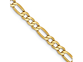 14k Yellow Gold 3.5mm Figaro Link 24 Inch Chain