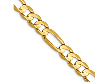 Picture of 14K Yellow Gold 6.75mm Concave Open Figaro Link Bracelet