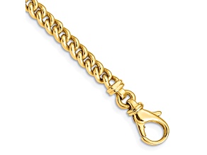 14K Yellow Gold 4.5mm Hand-Polished Fancy Link Bracelet
