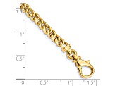 14K Yellow Gold 4.5mm Hand-Polished Fancy Link Bracelet