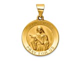 14K Yellow Gold Polished/Satin St. Rita Hollow Medal Pendant