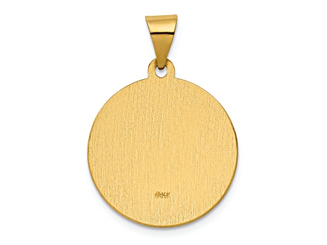 14K Yellow Gold Polished/Satin St. Rita Hollow Medal Pendant