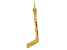 14k Yellow Gold Satin and Diamond-Cut Hockey Stick Pendant