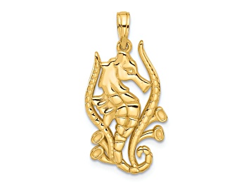 Picture of 14k Yellow Gold Polished Fancy Seahorse Charm