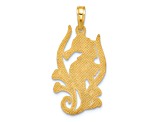 14k Yellow Gold Polished Fancy Seahorse Charm